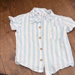 Tommy Bahama Light Blue Striped Kids Button Down Shirt